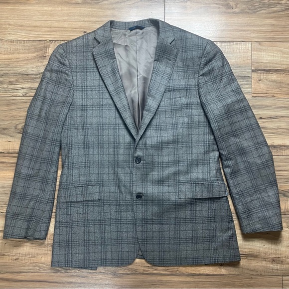 Brooks Brothers Regent E.Thomas Wool Cashmere Blend Brown Plaid Men’s Size 44L